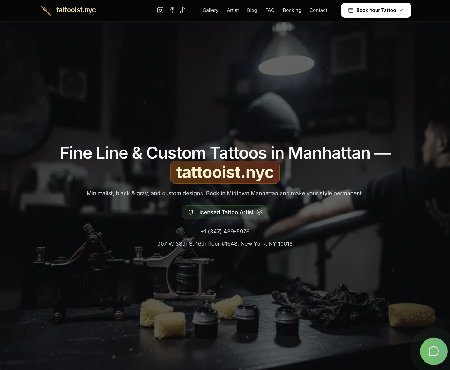 Tattooist NYC